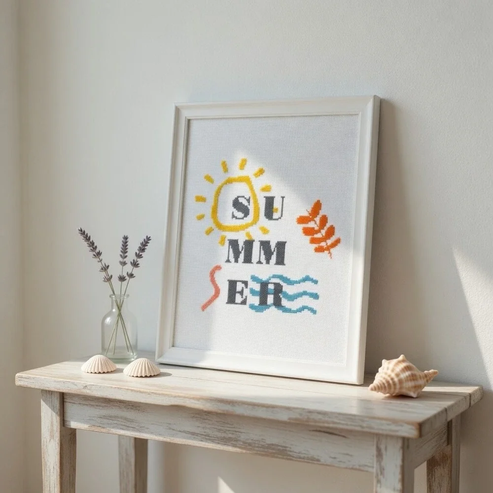 Summer Beach Sun Counted Cross Stitch Pattern - Picture 3 of 4